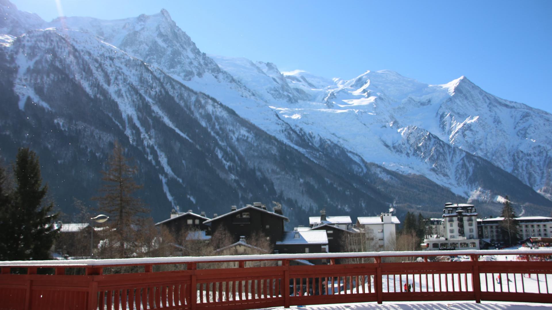 Vue de chamonix en hiver