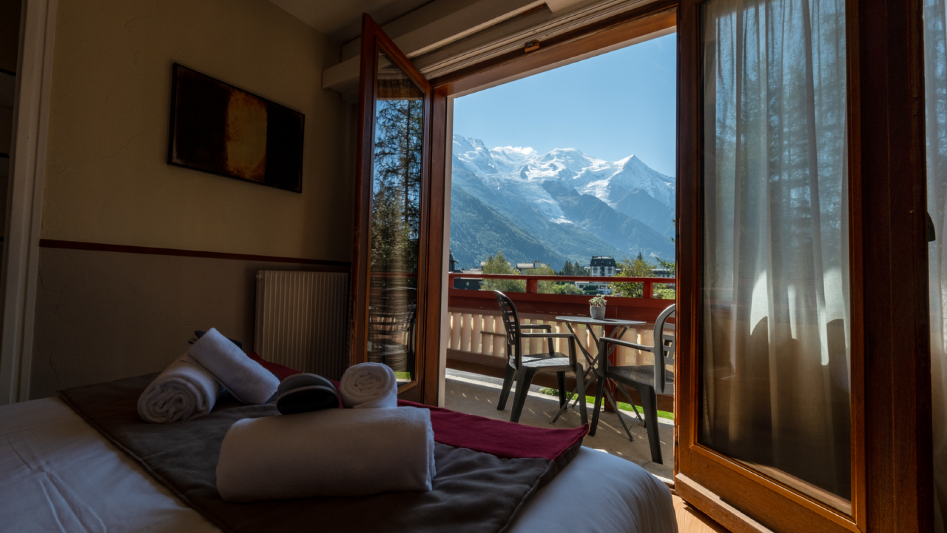 Classic Room private balcony La Sapiniere Chamonix